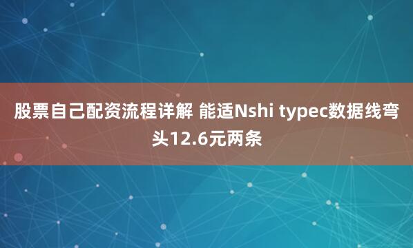 股票自己配资流程详解 能适Nshi typec数据线弯头12.6元两条